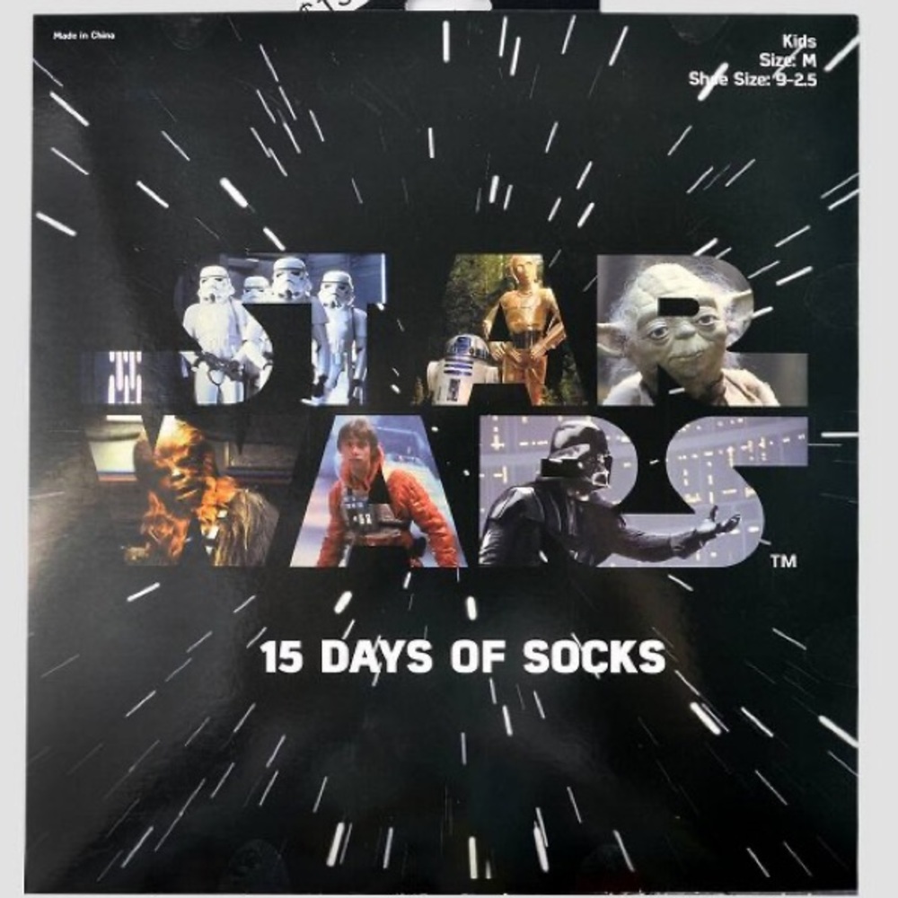 Star Wars 15 Days of Socks Advent Calendar